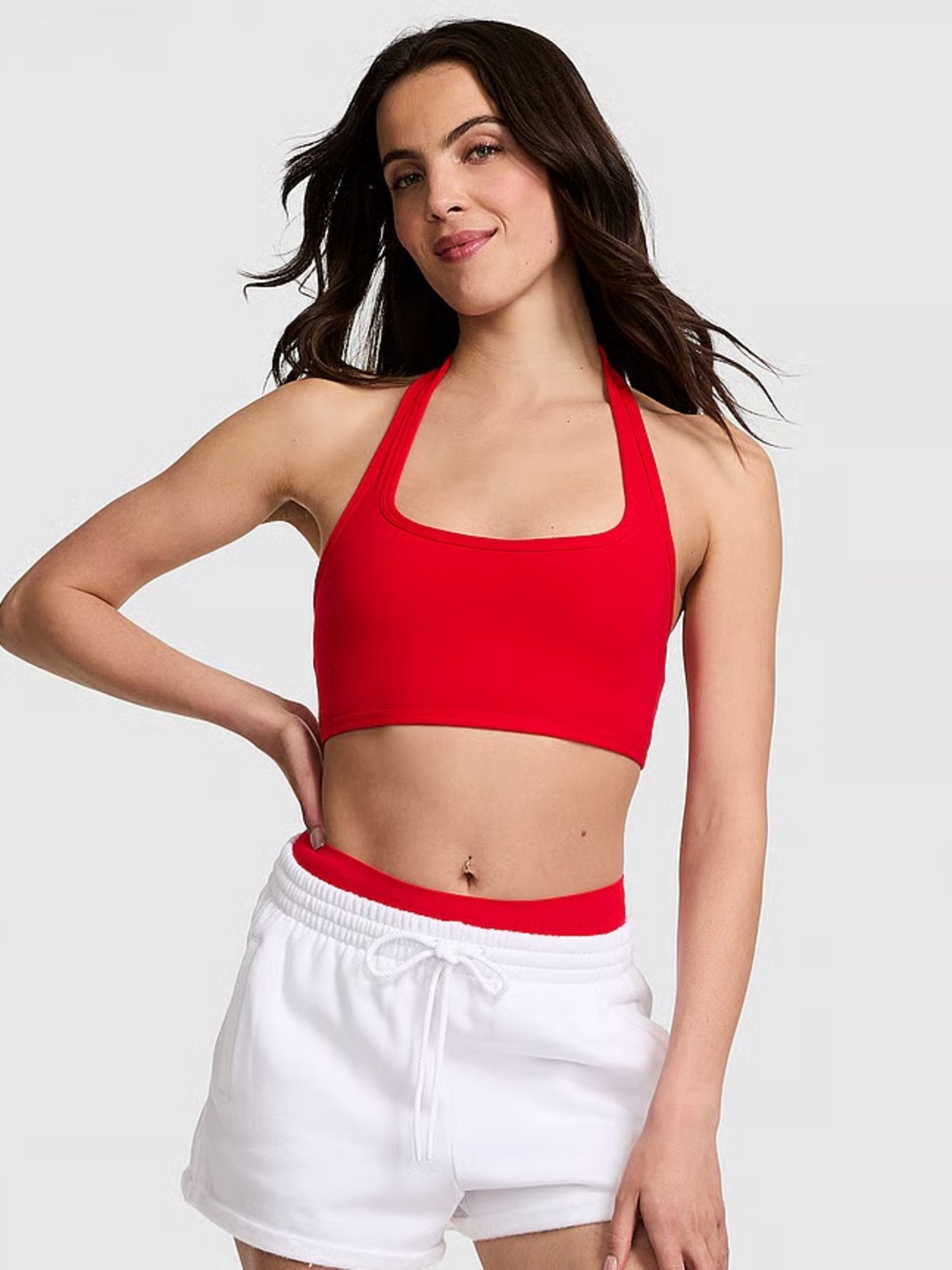 VS PINK All Day Cotton Halter Sports Bra
